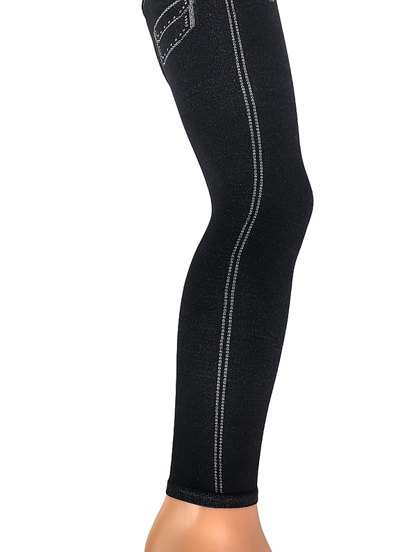 GIRL LEGJEANS MICROFIBRE 80 DEN AND STAMPED POCKETS