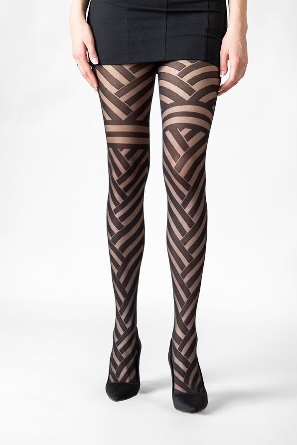 ΓΥΝΑΙΚΕΙΟ ΔΙΑΦΑΝΟ ΕΛΑΣΤΙΚΟ ΚΑΛΣΟΝ 20DEN ΜΕ ΣΧΕΔΙΟ ΓΕΩΜΕΤΡΙΚΟ & ΕΠΙΠΕΔΕΣ ΡΑΦΕΣ-VICKY