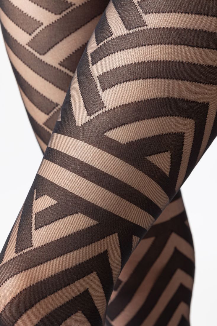 ΓΥΝΑΙΚΕΙΟ ΔΙΑΦΑΝΟ ΕΛΑΣΤΙΚΟ ΚΑΛΣΟΝ 20DEN ΜΕ ΣΧΕΔΙΟ ΓΕΩΜΕΤΡΙΚΟ & ΕΠΙΠΕΔΕΣ ΡΑΦΕΣ-VICKY