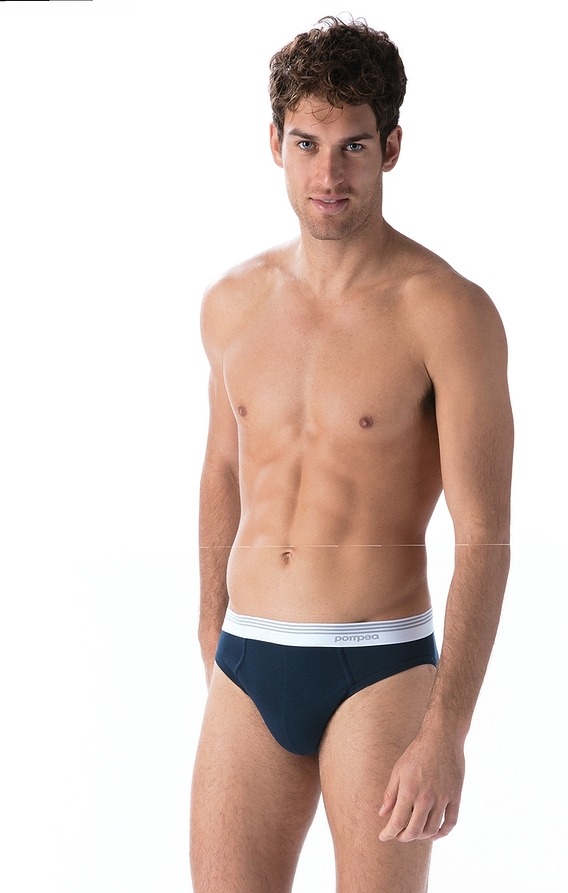 POMPEA -SLIP U.PLAYER ΑΝΔΡΙΚΟ ΑΠΟ ΕΛΑΣΤΙΚΟ ΒΑΜΒΑΚΙ, ΜΕ ΕΞΩΤΕΡΙΚΟ ΛΑΣΤΙΧΟ ΚΑΙ ΣΧΕΔΙΟ ΤΡΕΙΣ ΡΙΓΕΣ