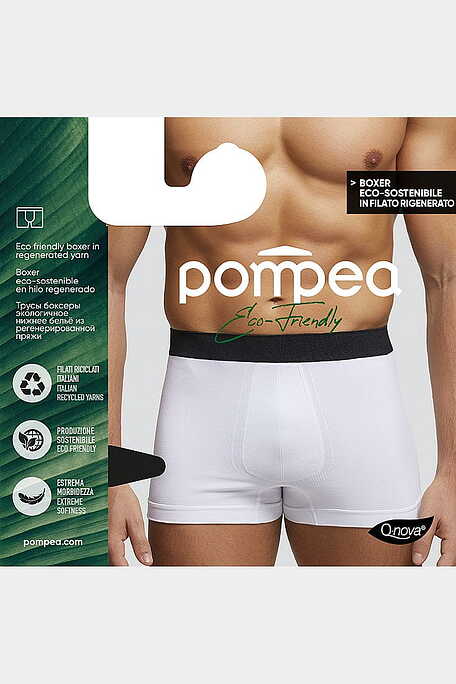 BOXER.U.ECO FRIENDLY MAN BOXER IN Q-NOVA® SOFT REGENERATED YARN AND COMFORT WAISTBAND IN COLOR CONTRAST