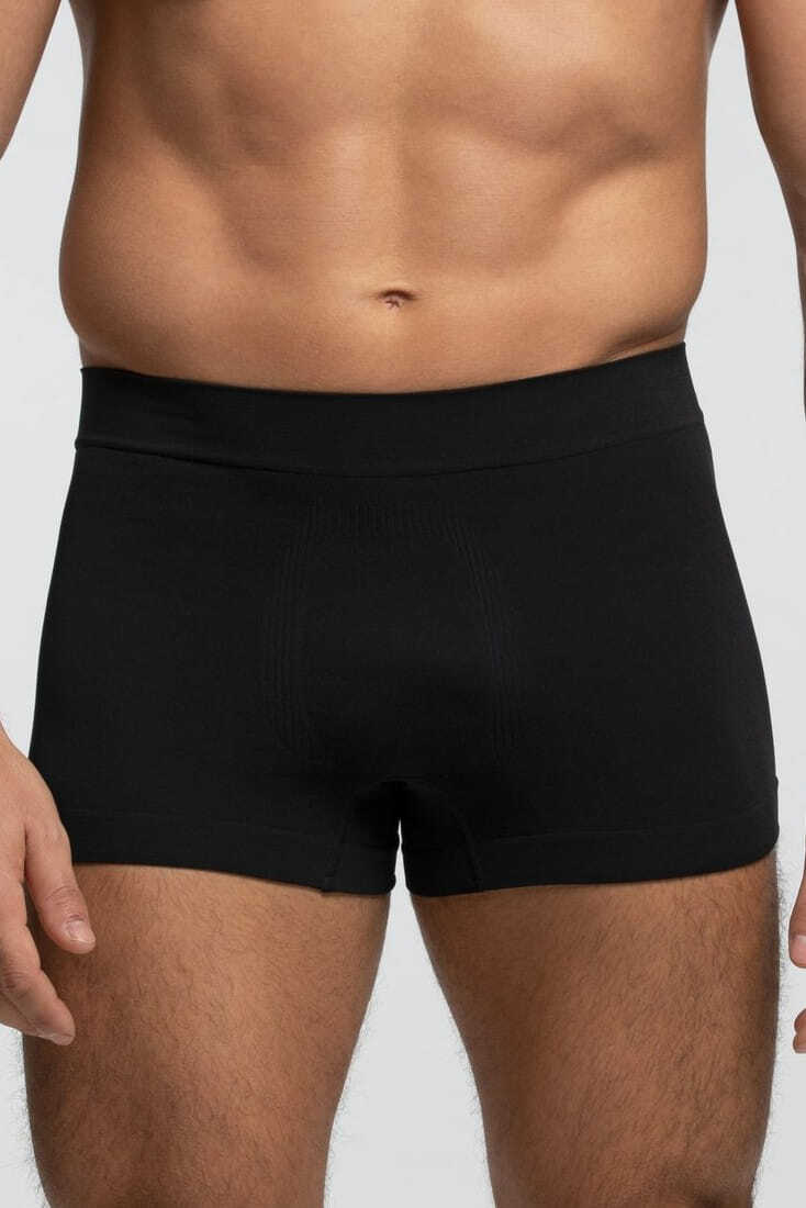 BOXER.U.SEAMLESS ΑΝΔΡΙΚΟ BOXER ΑΠΟ ΜΑΛΑΚΗ ΜΙΚΡΟΪΝΑ ΜΕ ΠΙΚΕ ΠΛΕΞΗ  ΕΣΩΤΕΡΙΚΟ ΛΑΣΤΙΧΟ ΔΙΑΠΝΕΟΥΣΕΣ ΖΩΝΕΣ ΚΑΙ ΒΑΚΤΗΡΙΟΣΤΑΤΙΚΟ ΝΗΜΑ "Q-SKIN" ΣΤΗΝ ΑΝΑΤΟΜΙΚΗ ΠΕΡΙΟΧΗ