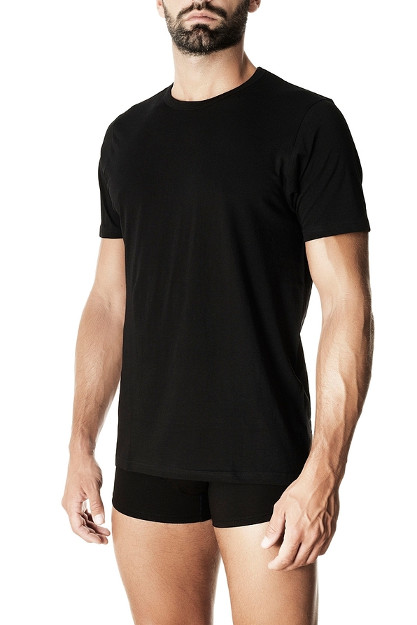 POMPEA GIRO - ROUND NECK COTTON T-SHIRT WITH SHORT SLEEVES