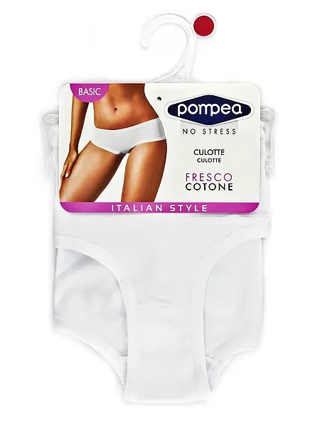 POMPEA CULOTTE - ΣΛΙΠ PANTY ΑΠΟ ΕΛΑΣΤΙΚΟ ΒΑΜΒΑΚΙ, ΜΕ ΦΑΡΔΥ ΥΦΑΣΜΑ ΣΤΟ ΠΛΑΪ