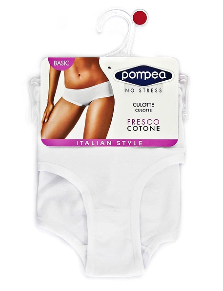 POMPEA CULOTTE - ΣΛΙΠ PANTY ΑΠΟ ΕΛΑΣΤΙΚΟ ΒΑΜΒΑΚΙ, ΜΕ ΦΑΡΔΥ ΥΦΑΣΜΑ ΣΤΟ ΠΛΑΪ