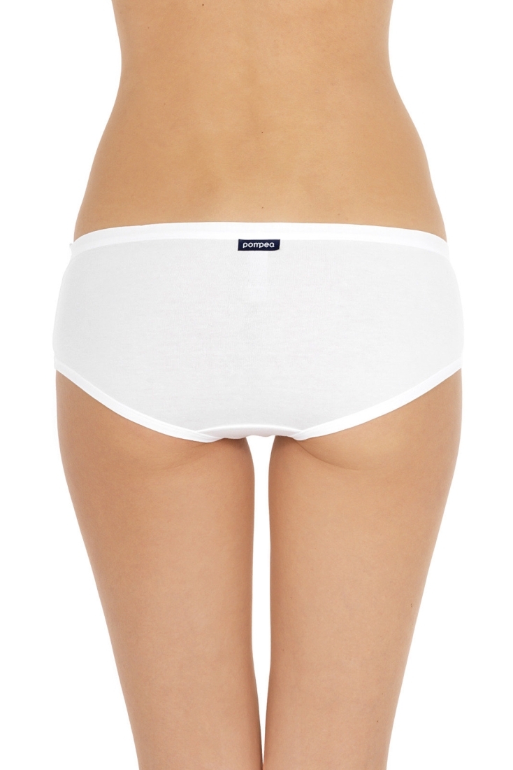 POMPEA CULOTTE - ΣΛΙΠ PANTY ΑΠΟ ΕΛΑΣΤΙΚΟ ΒΑΜΒΑΚΙ, ΜΕ ΦΑΡΔΥ ΥΦΑΣΜΑ ΣΤΟ ΠΛΑΪ