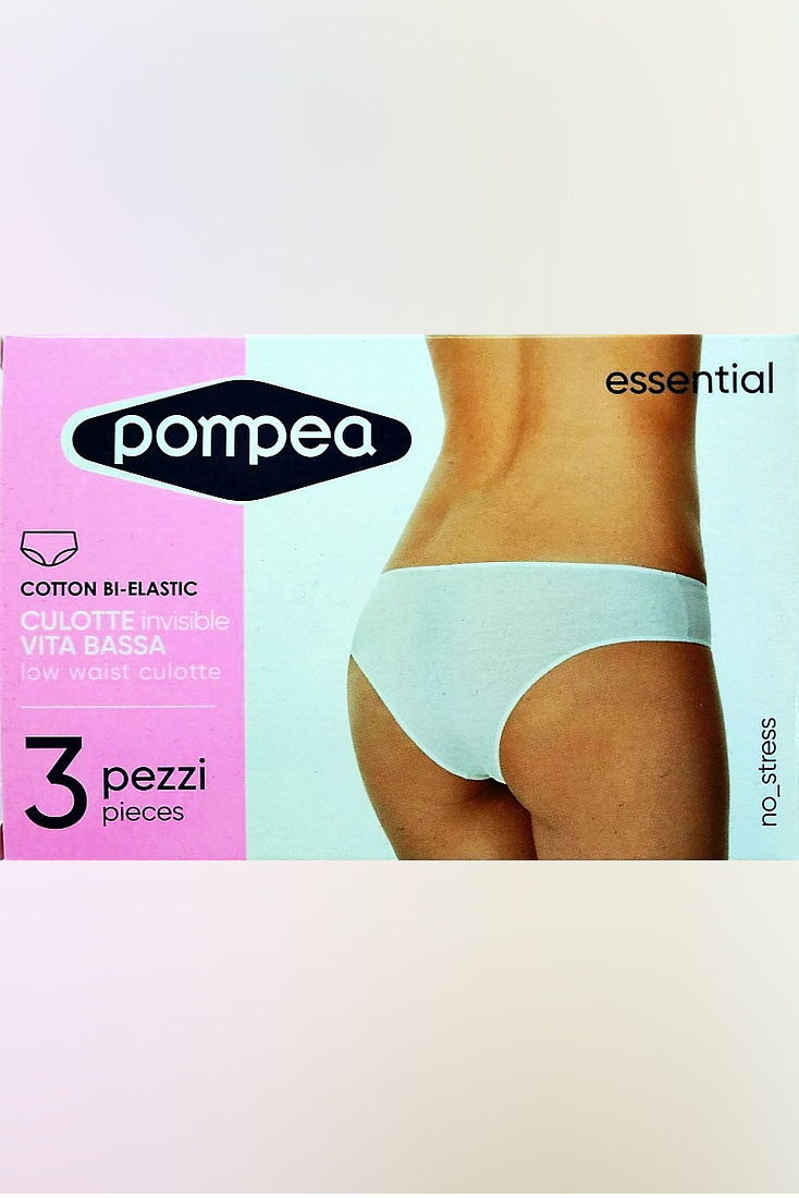 POMPEA CULOTTE - ΣΛΙΠ ΒΑΜΒΑΚΕΡΟ ΕΛΑΣΤΙΚΟ ΜΕ ΦΑΡΔΥ ΥΦΑΣΜΑ ΣΤΟ ΠΛΑΪ (3TMX)