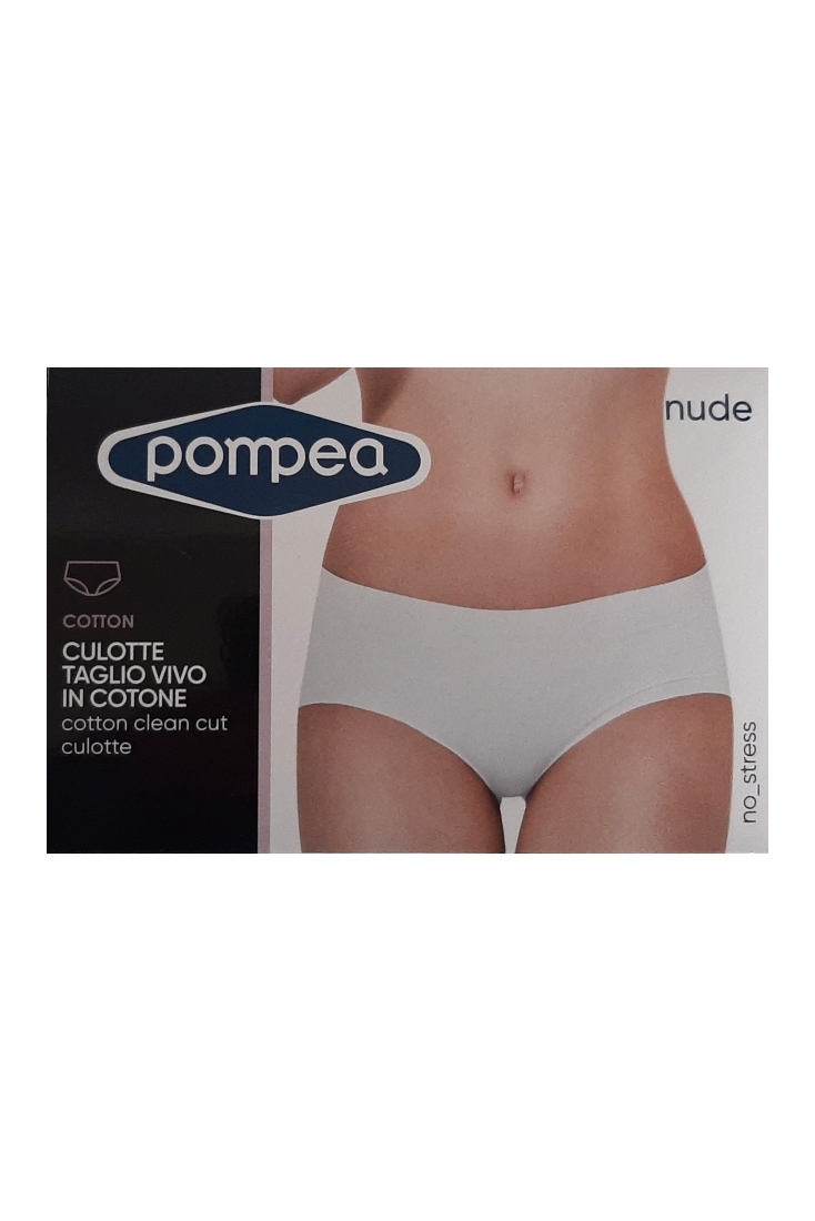 POMPEA NUDE - ΣΛΙΠ CULOTTE ΑΠΟ ΕΛΑΣΤΙΚΟ ΒΑΜΒΑΚΙ, LASER CUT, ΧΩΡΙΣ ΛΑΣΤΙΧΟ