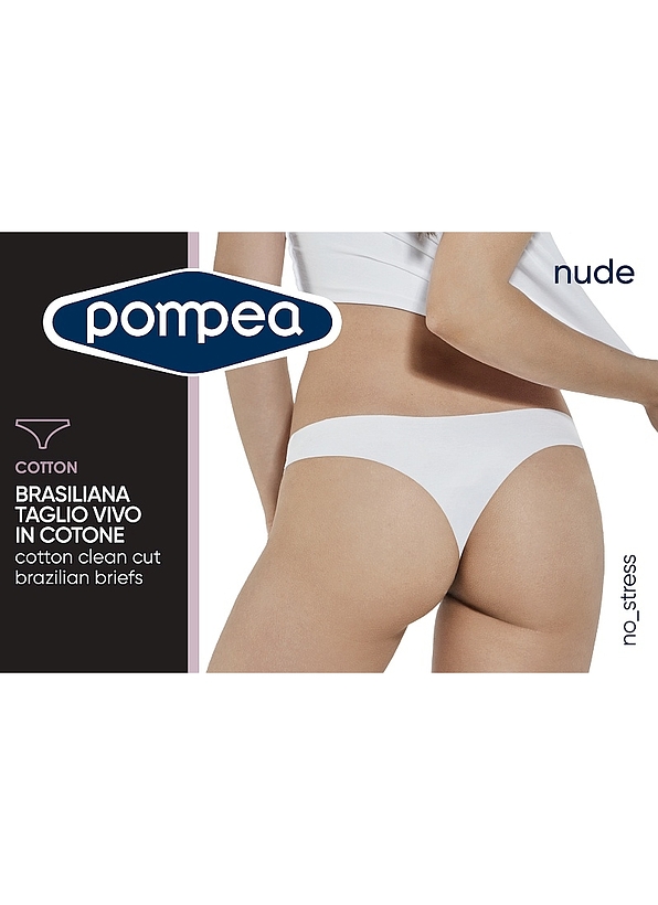 POMPEA NUDE - ΣΛΙΠ BRASIL ΑΠΟ ΕΛΑΣΤΙΚΟ ΒΑΜΒΑΚΙ, LASER CUT, ΧΩΡΙΣ ΛΑΣΤΙΧΟ