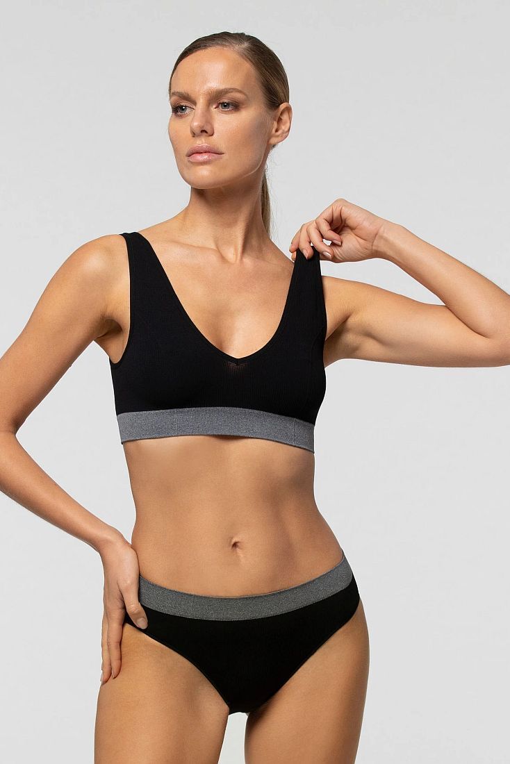 SLIP.ECO FRIENDLY ΓΥΝΑΙΚΕΙΟ ΣΛΙΠ BIKINI ΑΠΟ ΜΑΛΑΚΗ ΑΝΑΓΕΝΝΗΜΕΝΗ ΜΙΚΡΟΪΝΑ "Q-NOVA" ΠΛΕΞΗ ΡΙΜΠ ΚΑΙ ΜΑΛΑΚΟ ΜΕΛΑΝΖΕ ΛΑΣΤΙΧΟ ΧΡΩΜΑΤΙΚΑ ΑΝΤΙΘΕΤΟ ΚΑΙ ΜΕ "Q-SKIN" ΒΑΚΤΗΡΙΟΣΤΑΤΙΚΟ ΚΑΒΑΛΑΚΙ