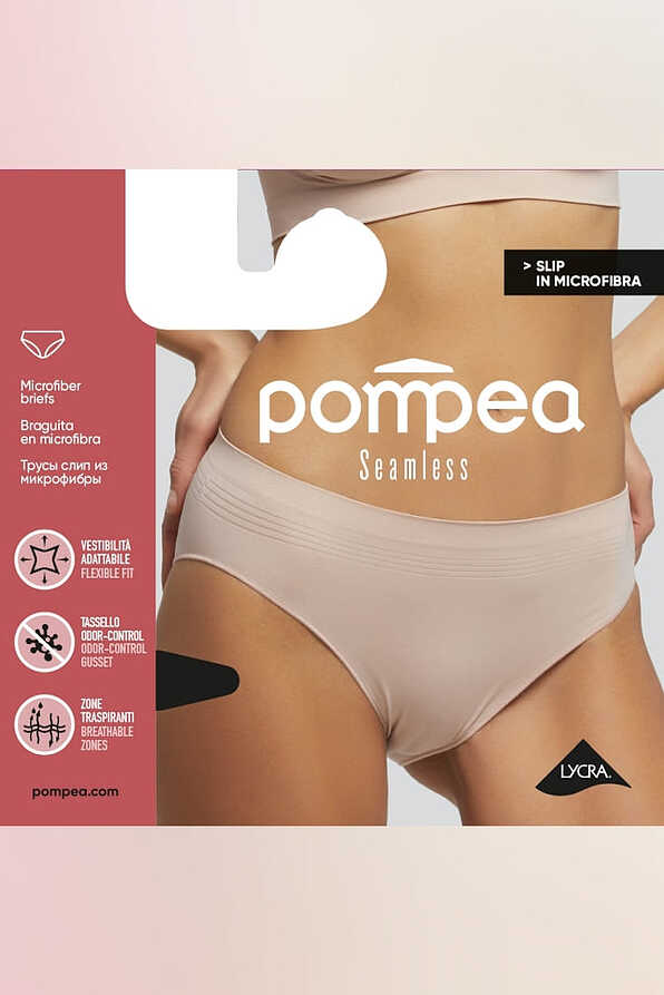 SLIP.SEAMLESS WOMAN BIKINI BRIEFS IN SOFT AND LIGHT MICROFIBER SEAMLESS WITH BREATHABLE ZONES AND Q-SKIN® BACTERIOSTATIC GUSSET. FLAT FINISHES FOR MAXIMUM COMFORT