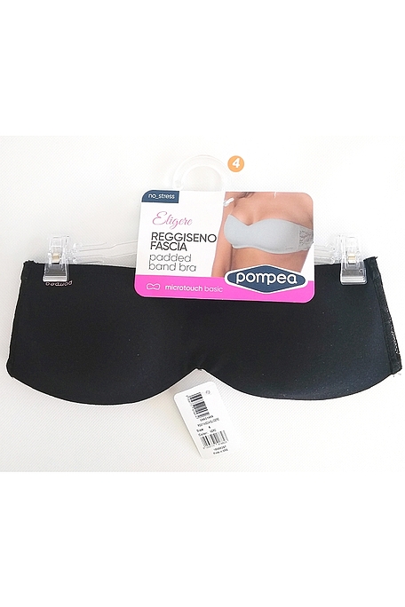 POMPEA ELIGERE - ΣΟΥΤΙΕΝ STRAPLESS, ΑΠΟ ΜΑΛΑΚΗ ΜΙΚΡΟΪΝΑ, ΜΕ ΔΑΝΤΕΛΑ