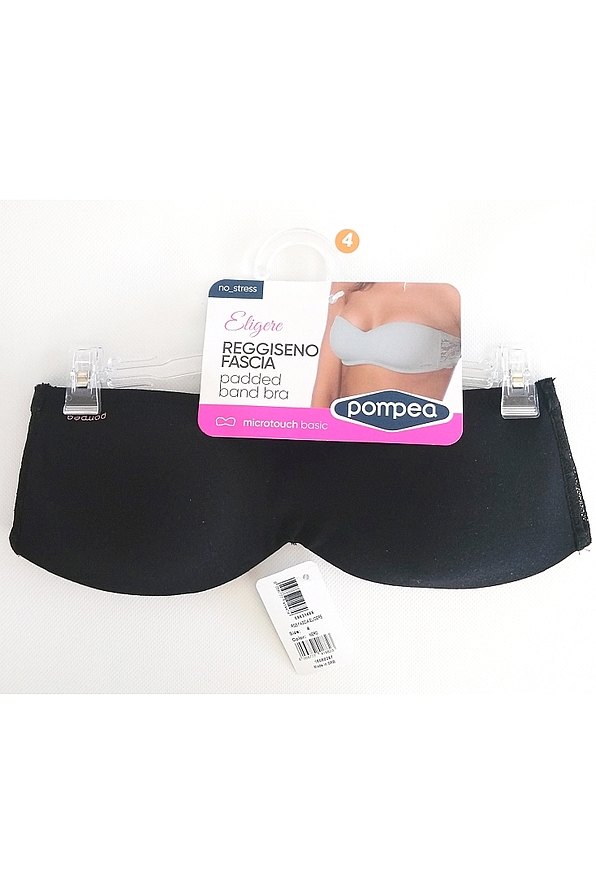 POMPEA ELIGERE - ΣΟΥΤΙΕΝ STRAPLESS, ΑΠΟ ΜΑΛΑΚΗ ΜΙΚΡΟΪΝΑ, ΜΕ ΔΑΝΤΕΛΑ