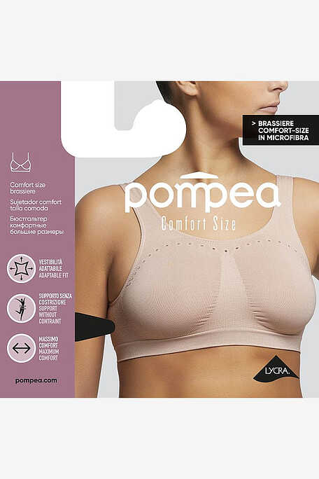 BRASS.COMFORT SIZE WOMAN CURVY BRASSIERE IN SOFT MICROFIBER SEAMLESS BREAST SUPPORT SYSTEM COMFORTABLE AND LIGHT IT SUPPORTING WITHOUT ANY CONSTRICTION