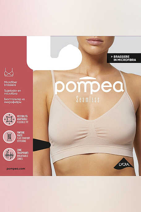 BRASSIERE.SEAMLESS WOMAN BRASSIERE IN SOFT AND LIGHT MICROFIBER SEAMLESS WITH FLAT FINISHES AND BREATHABLE ZONES FOR MAXIMUM COMFORT