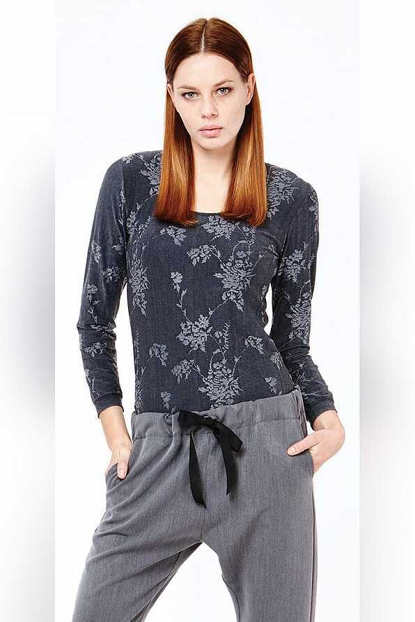 MAGLIA FLORY ΓΥΝΑΙΚΕΙΑ ΜΠΛΟΥΖΑ ΧΩΡΙΣ ΡΑΦΕΣ ΑΠΟ ΜΙΚΡΟΪΝΑ FLORAL