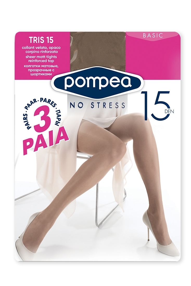 TRIS 15 3-PACK - ΛΕΠΤΟ ΕΛΑΣΤΙΚΟ ΚΑΛΣΟΝ 15DEN., MAT, ΜΕ ΕΝΙΣΧ. ΚΙΛΟΤΑ ΚΑΙ ΜΥΤΗ