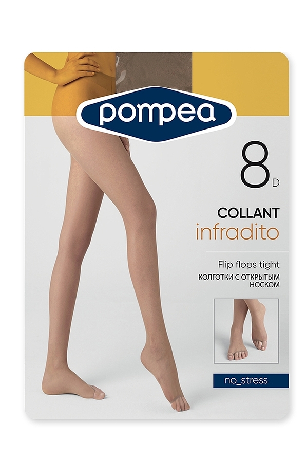 POMPEA INFRADITO- 8 DEN EVERY DAY SHEER TIGHTS WITH GUSSET