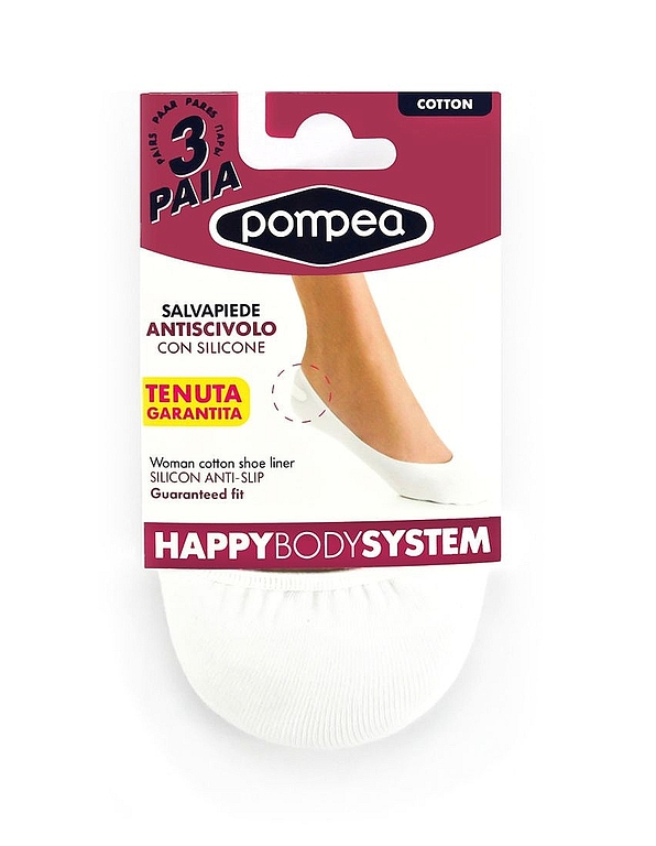 COTTON SEAMLESS ANTI-SLIP SHOELINER, WITH SILICONE IN BACK