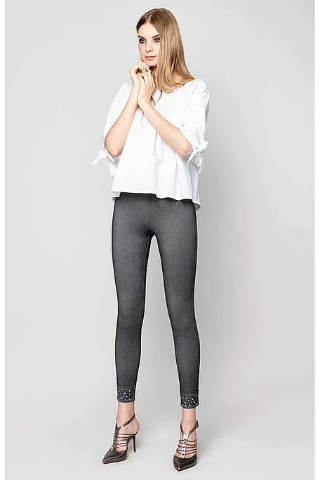 POMPEA RECCO - ΕΛΑΣΤΙΚΟ ΚΟΛΑΝ, ΑΔΙΑΦΑΝΟ, ΜΕ ΣΧΕΔΙΟ ΣΤΟ ΤΕΛΕΙΩΜΑ ΠΕΡΛΕΣ ΚΑΙ STRASS