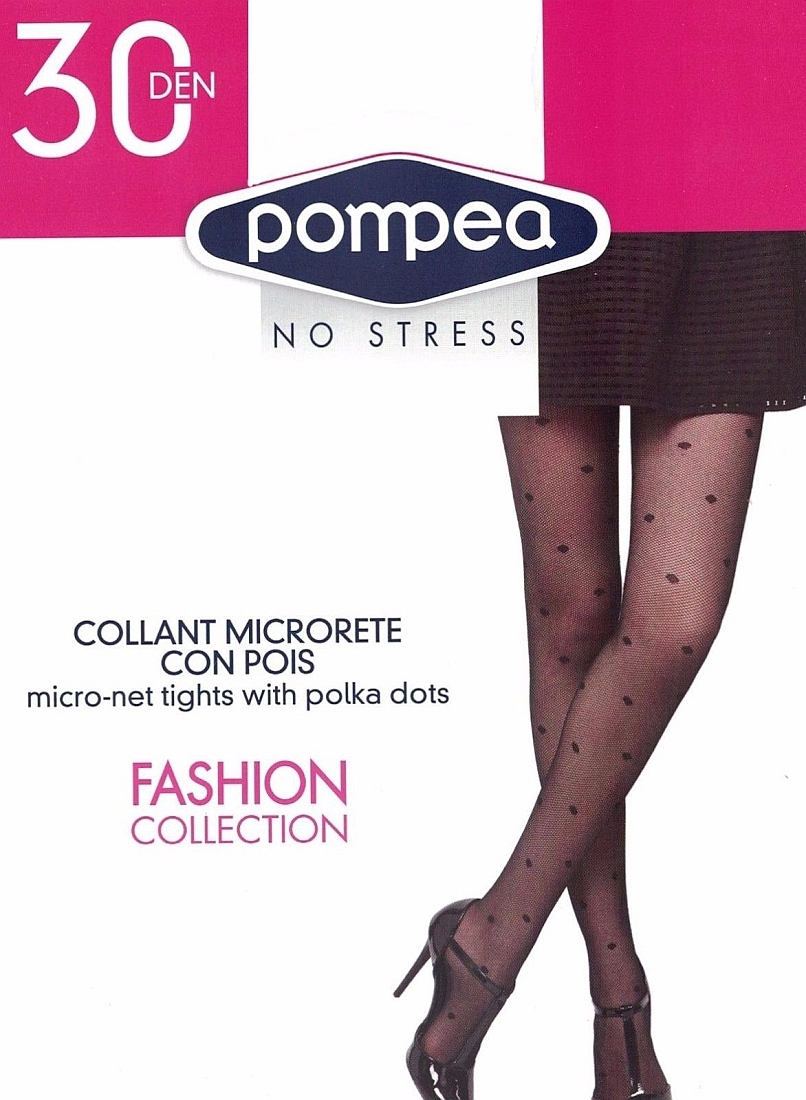 POMPEA POMEZIA - ΛΕΠΤΟ ΕΛΑΣΤΙΚΟ ΚΑΛΣΟΝ ΤΟΥΛΙ 30DEN., ΜΑΤ ΜΕ ΠΟΥΑ ΣΧΕΔΙΟ