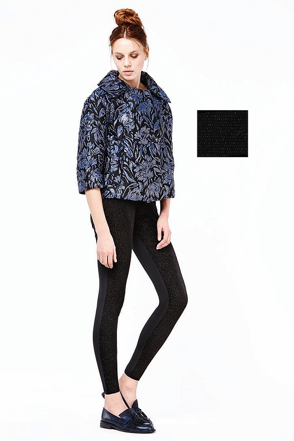 LEGG. ATESSA ELASTIC WOMAN LEGGINGS OPAQUE WITH LUREX VELOUR IN FRONT