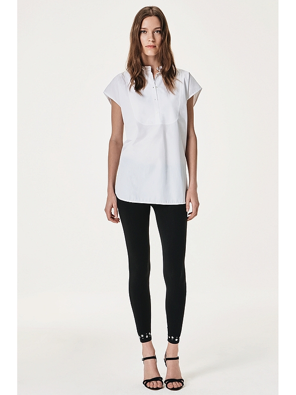 LEGG.PROCIDA WOMAN COTTON LEGJEANS OPAQUE WITH ANKLE SHINY TROOPS