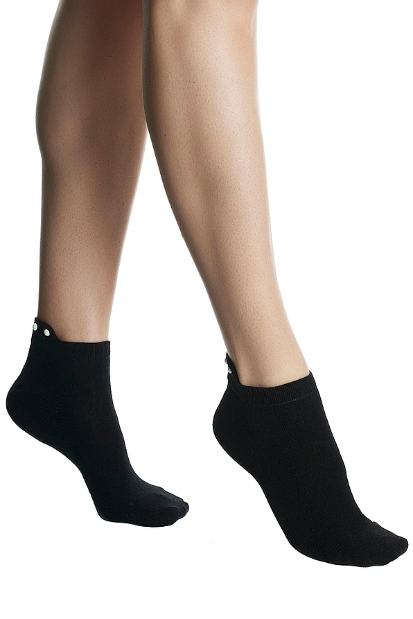 POMPEA CHIO - COTTON MINI SOCKS WITH HALF ROUND PEARLS