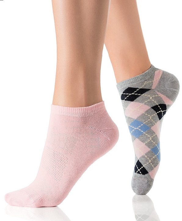 POMPEA BRENDA - WOMEN FASHION COTTON MINISOCKS ( 2 PACK )