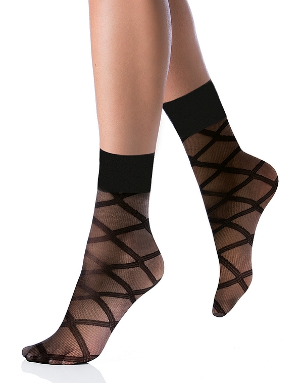 POMPEA SABINA - WOMEN 40 DEN ELASTIC FASHION ANKLE SOCKS