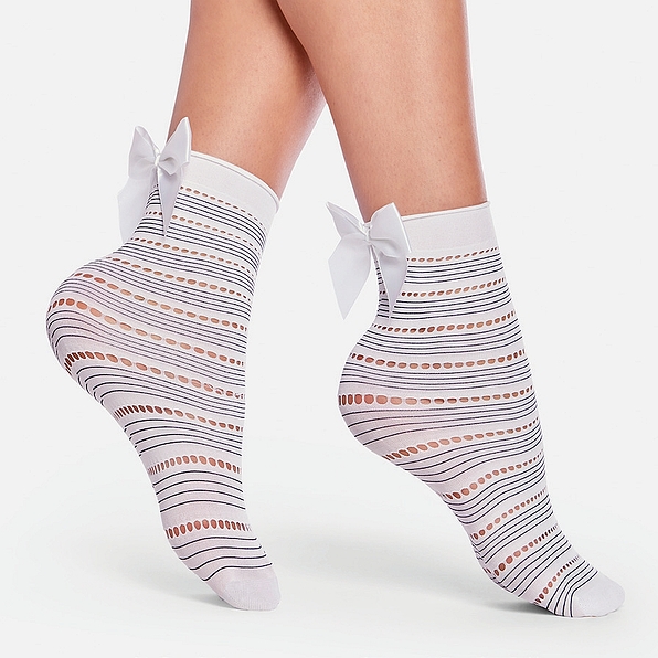 POMPEA GODIVA - FASHION STRETCH SOCKS WITH BOW