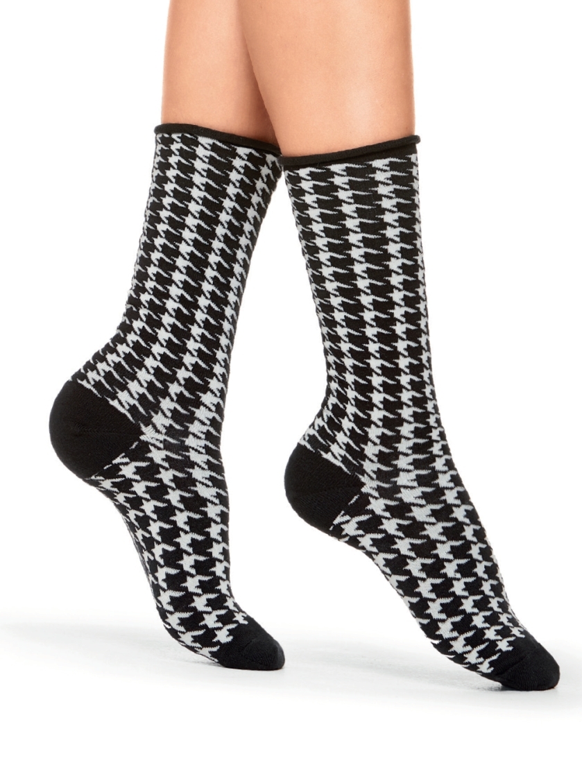 POMPEA LAURA- ΣΟΣΟΝΙ ΒΑΜΒΑΚΕΡΟ ΜΕ ΕΛΕΥΘΕΡΟ ΤΕΛΕΙΩΜΑ ΚΑΙ ΣΧΕΔΙΟ ΚΑΡΟ Ή PIED DE POULE