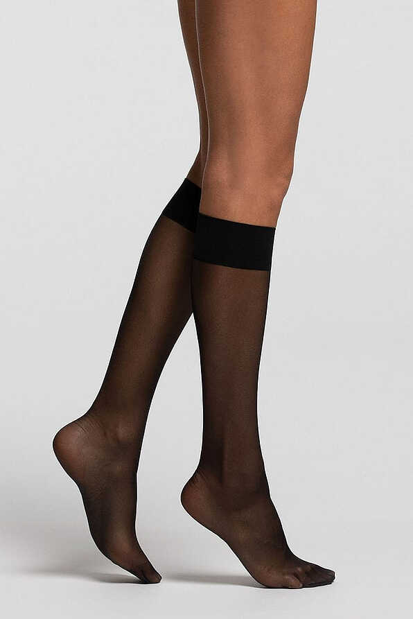 GB20X2 IDEALE 2-PACK WOMAN SHEER MATT ELASTIC KNEE-HIGH 20DEN LIGHTLY MASSAGING WITH SOFT CUFF AND REINFORCED INVISIBLE TOES