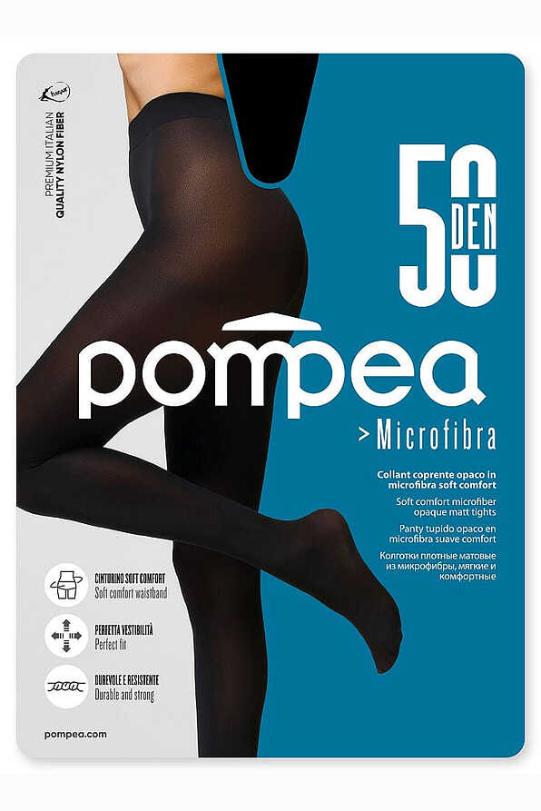 CL 50 MICROFIBRA WOMAN OPAQUE MATT MICROFIBRE TIGHTS 50DEN REINFORCED BODY WITH GUSSET SOFT WAISTBAND AND INVISIBLE TOES