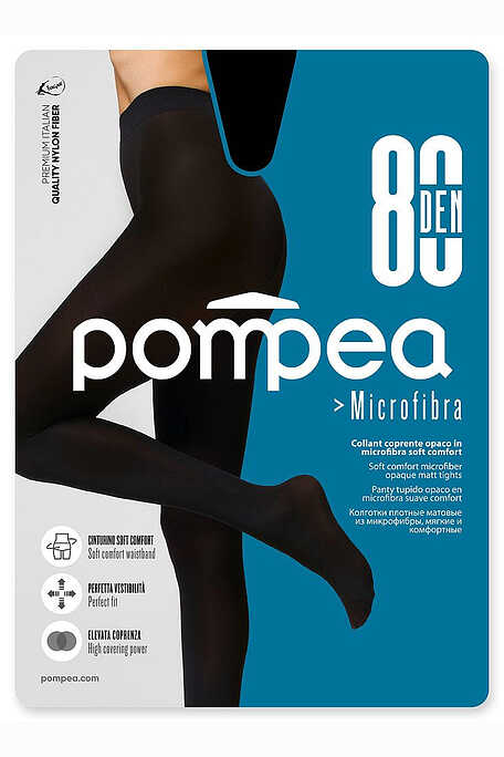 CL 80 MICROFIBRA WOMAN OPAQUE MATT MICROFIBRE TIGHTS 80DEN REINFORCED BODY WITH GUSSET SOFT WAISTBAND AND INVISIBLE TOES