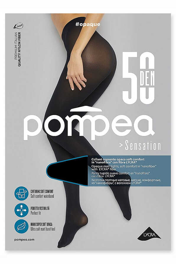 CL 50 SENSATION WOMAN OPAQUE ULTRA MATT TIGHTS 50DEN WITH NANOFIBER SOFT TOUCH NUDE BODY WITH GUSSET SOFT WAISTBAND AND INVISIBLE TOES