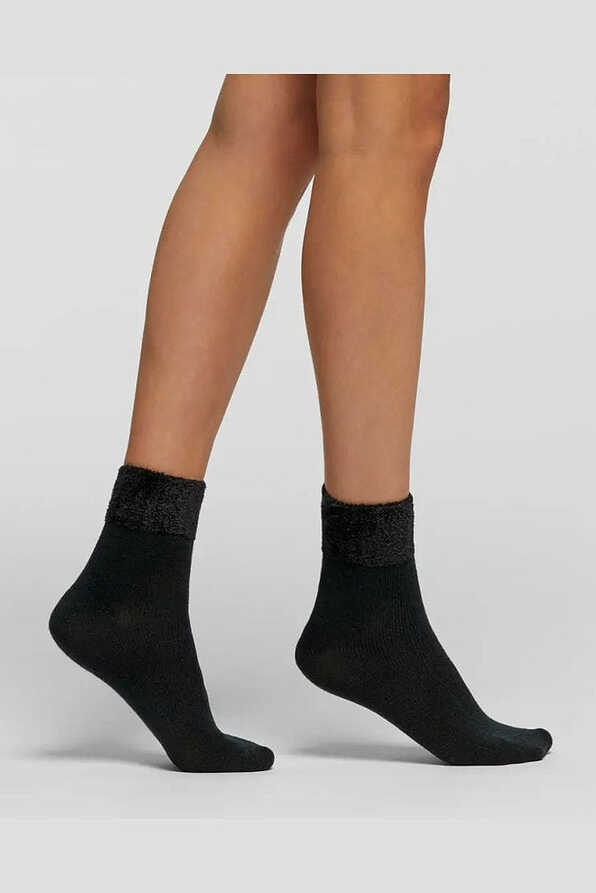CZ BADIA WARM SOCKS WITH CUFF FUR EFFECT.