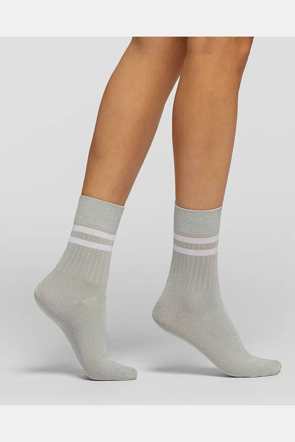 CZ RIDANNA TENNIS FASHION COTTON AND LAME SOCKS.