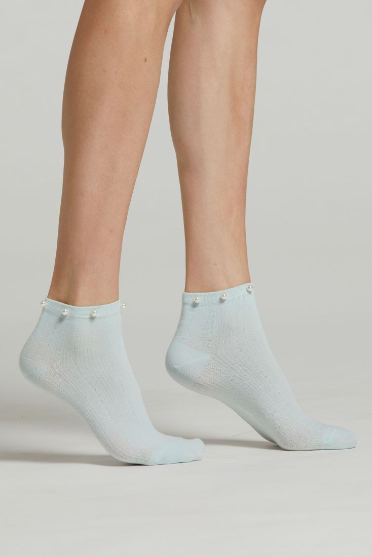 CZ MORGANA ΓΥΝΑΙΚΕΙΑ ΒΑΜΒΑΚΕΡΗ ΗΜΙΚΟΝΤΗ ΚΑΛΤΣΑ ΜΕ ΠΕΡΛΕΣ ΣΤΟ ΤΕΛΕΙΩΜΑ