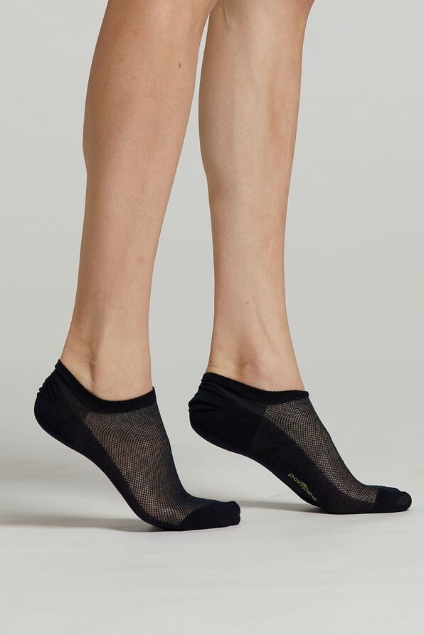 MCZ PECAN WOMAN COTTON LOW-CUT SOCKS WITH MESH EFFECT