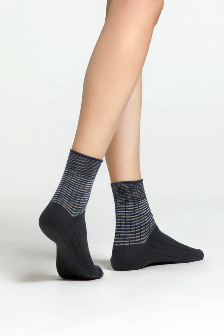 CZ MUGHETTO ΓΥΝΑΙΚΕΙΟ ΒΑΜΒΑΚΕΡΟ ΣΟΣΟΝΙ ΡΙΜΠ ΜΕ ΠΟΛΥΧΡΩΜΕΣ ΟΡΙΖΟΝΤΙΕΣ ΡΙΓΕΣ