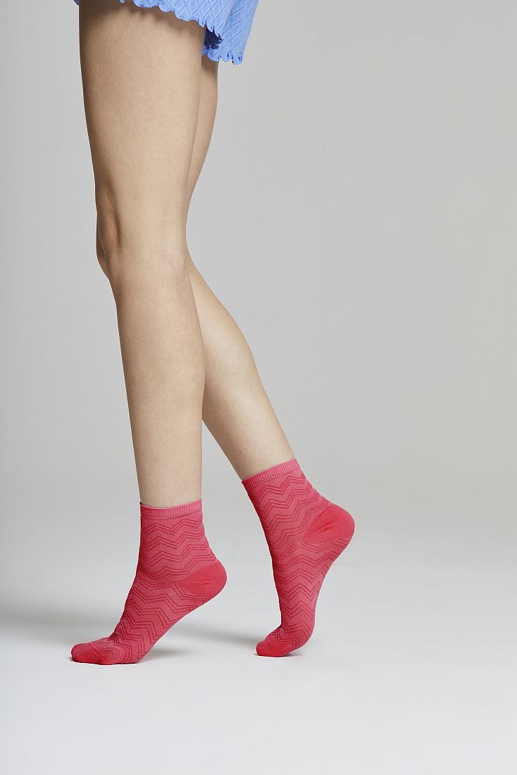 ΓΥΝΑΙΚΕΙΑ ΛΕΠΤΗ ΒΑΜΒΑΚΕΡΗ ΚΑΛΤΣΑ ΜΕΡΣΕΡΙΖΕ ΜΕ ΖΙΚ-ΖΑΚ ΣΧΕΔΙΟ - CZ NINA