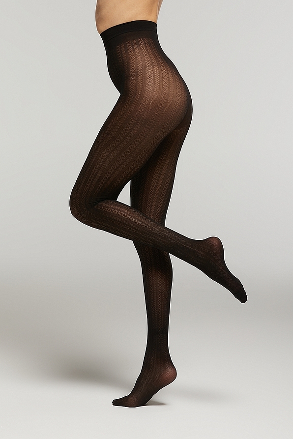 WOMAN SHEER ELASTIC TIGHTS WITH GEOMETRIC PATTERN-CL NEBBIA