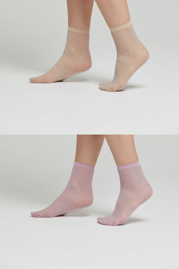 2-PACK ΓΥΝΑΙΚΕΙΑ ΕΛΑΣΤΙΚΗ ΗΜΙΚΟΝΤΗ LUREX ΚΑΛΤΣΑ-CZX2 PATTY