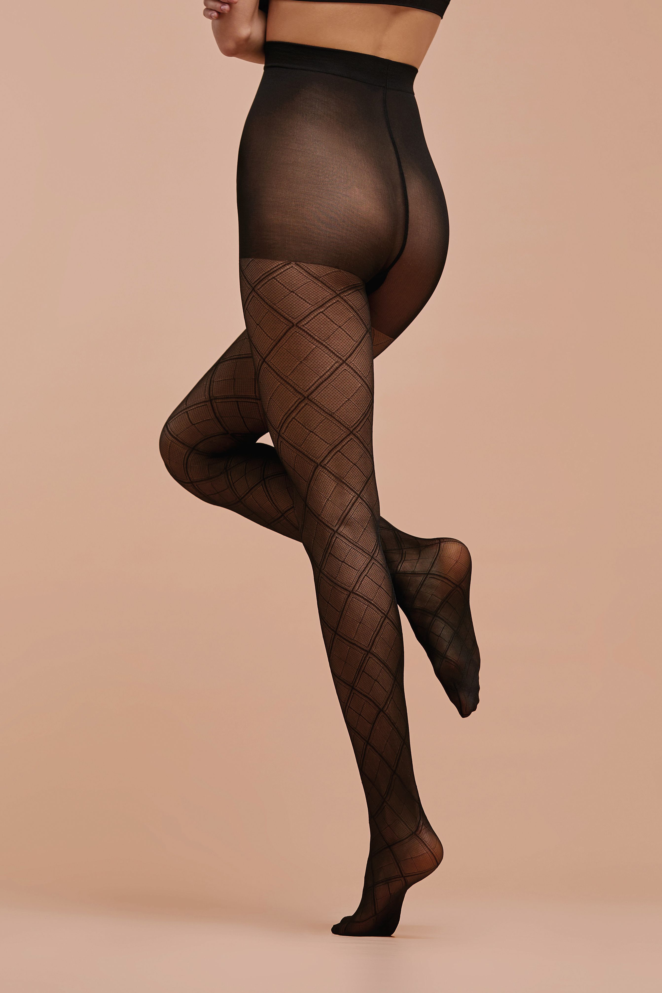 ΓΥΝΑΙΚΕΙΟ ΔΙΑΦΑΝΟ ΕΛΑΣΤΙΚΟ ΚΑΛΣΟΝ 30DEN ΜΕ ΓΕΩΜΕΤΡΙΚΟ ΚΑΡΟ ΣΧΕΔΙΟ & ΔΙΑΦΑΝΗ ΜΥΤΗ-CL ZAFFIRO