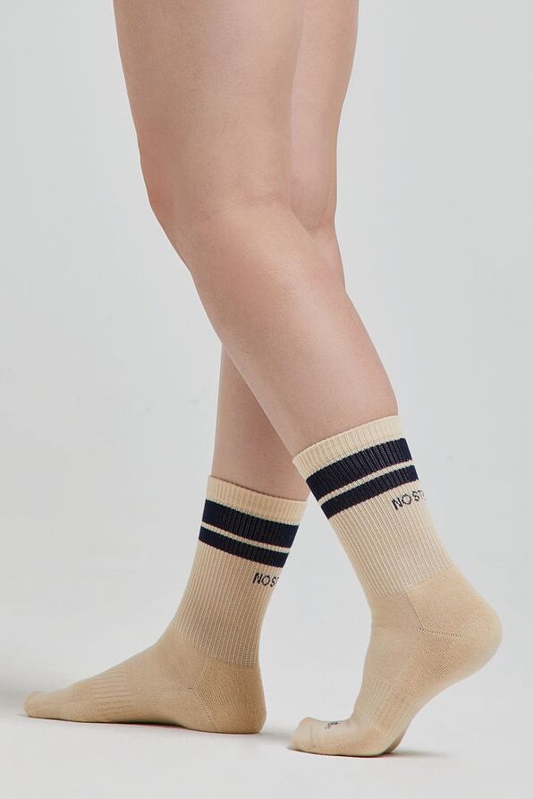 COTTON SPORTS TENNIS SOCKS "NO STRESS" WITH FLAT HAND-LINKED TOE SEAM & HALF REINFORCED SOLE-TENNIS VINTAGE NO STRESS