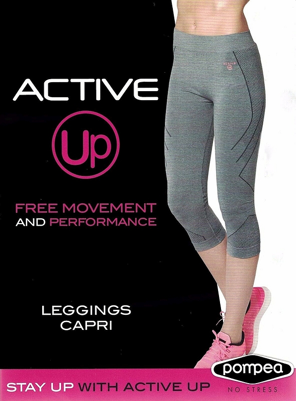 LEG.CORTO ACT UP SPORT ELASTIC CAPRI LEGGINGS WITH INNER POCKET FOR SMALL ITEMS
