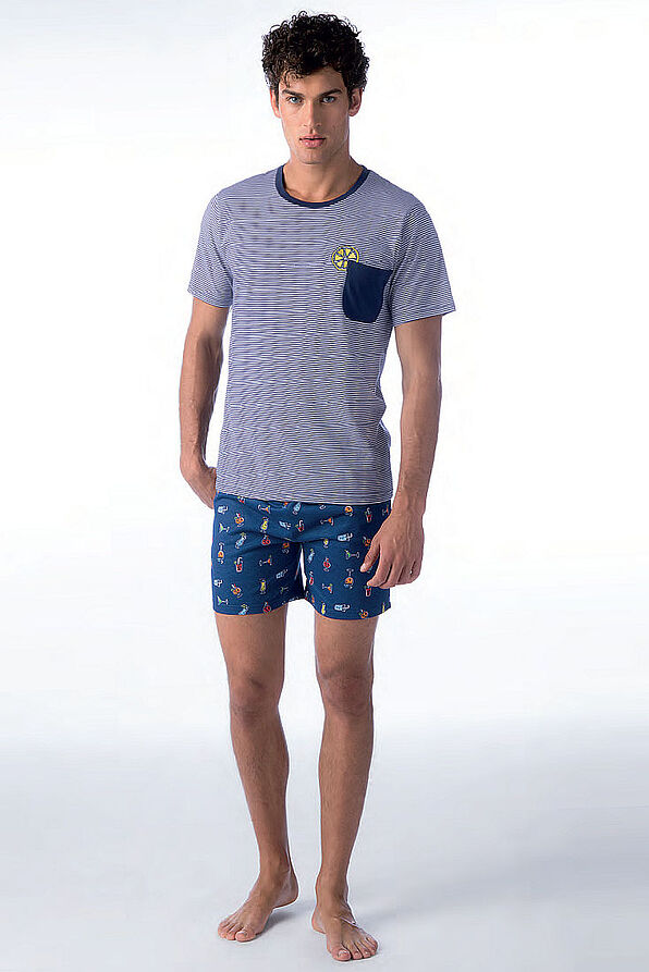POMPEA COCTAIL - MEN SHORT PYJAMAS IN COTTON JERSEY
