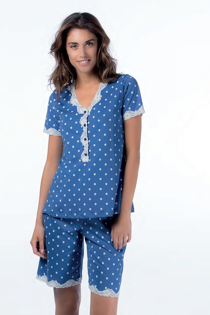 POMPEA ANASTASIA - ΓΥΝΑΙΚΕΙΑ ΒΑΜΒΑΚΕΡΗ ΠΥΤΖΑΜΑ ΜΕ ΜΑΝΙΚΙ ΚΑΙ ΒΕΡΜΟΥΔΑ