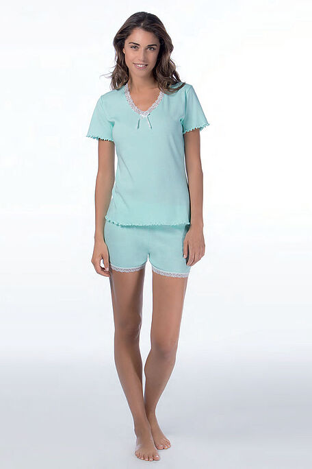 POMPEA PLUVIALEE - WOMEN SHORT PYJAMAS, T-SHIRT AND SHORT IN RIB COTTON